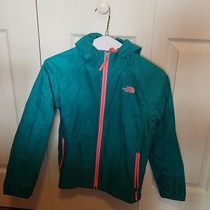 Girls The North Face wind breaker, rain coat,light